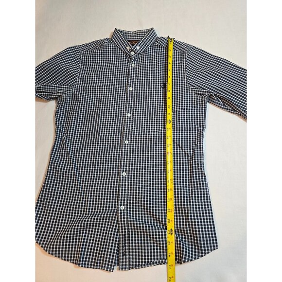 Ben Sherman Mens Black & White Checkered Button-Up Shirt 100% Cotton Size S - Picture 13 of 14